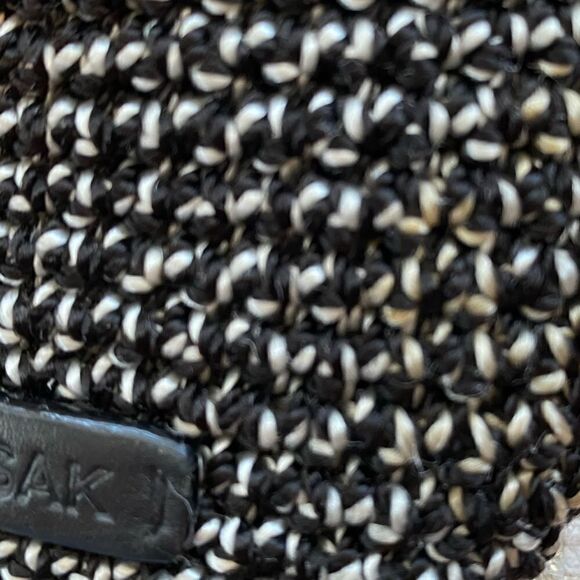 SAK Original Crochet Shoulder Purse/Bag in Black & White. Good Condition - Picture 13 of 14